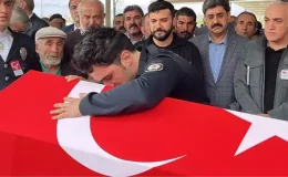 Şehit polise eşinden kahreden veda