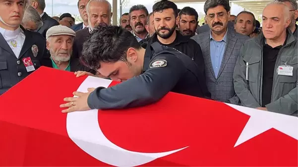 Şehit polise eşinden kahreden veda